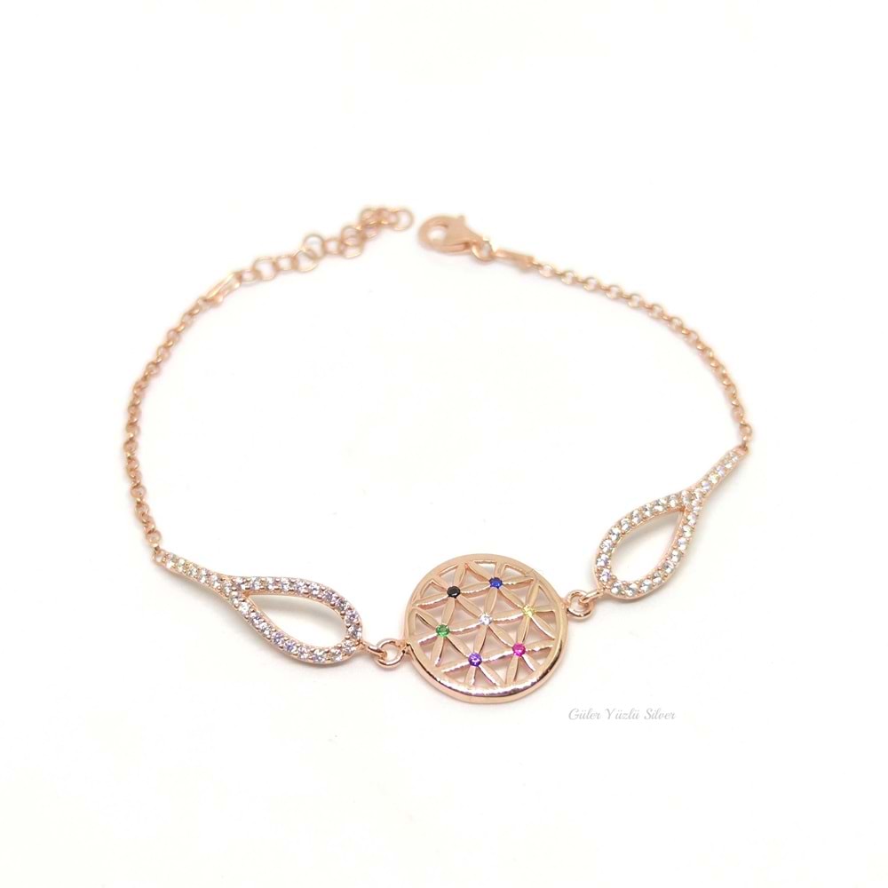 YAŞAM ÇİÇEĞİ GÜMÜŞ BİLEKLİK - ROSE BAKIR