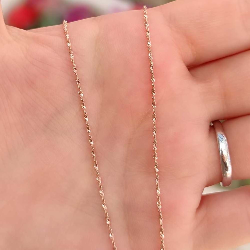 50 CM BURGU ÇITIR GÜMÜŞ KOLYE