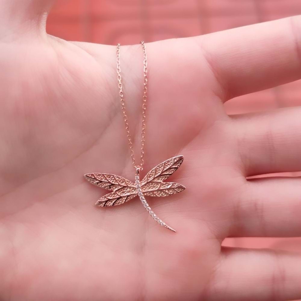 BÜYÜK YUSUFCUK GÜMÜŞ KOLYE - ROSE BAKIR