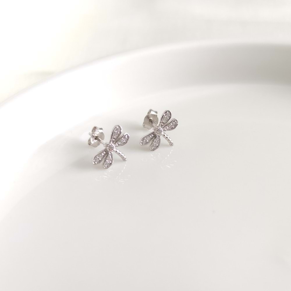 YUSUFCUK GÜMÜŞ KÜPE 7 MM - RODYUM BEYAZ