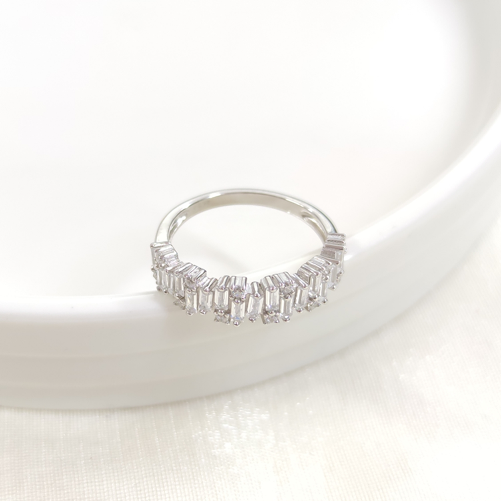 İTHAL YARIM TUR BAGET GÜMÜŞ YÜZÜK - 17