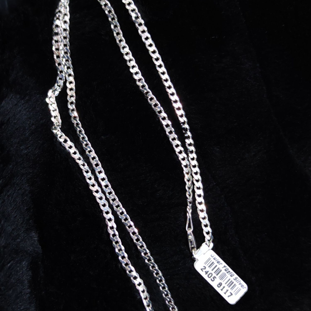 3,5 MM GURMET ERKEK GÜMÜŞ ZİNCİR KOLYE 65 CM