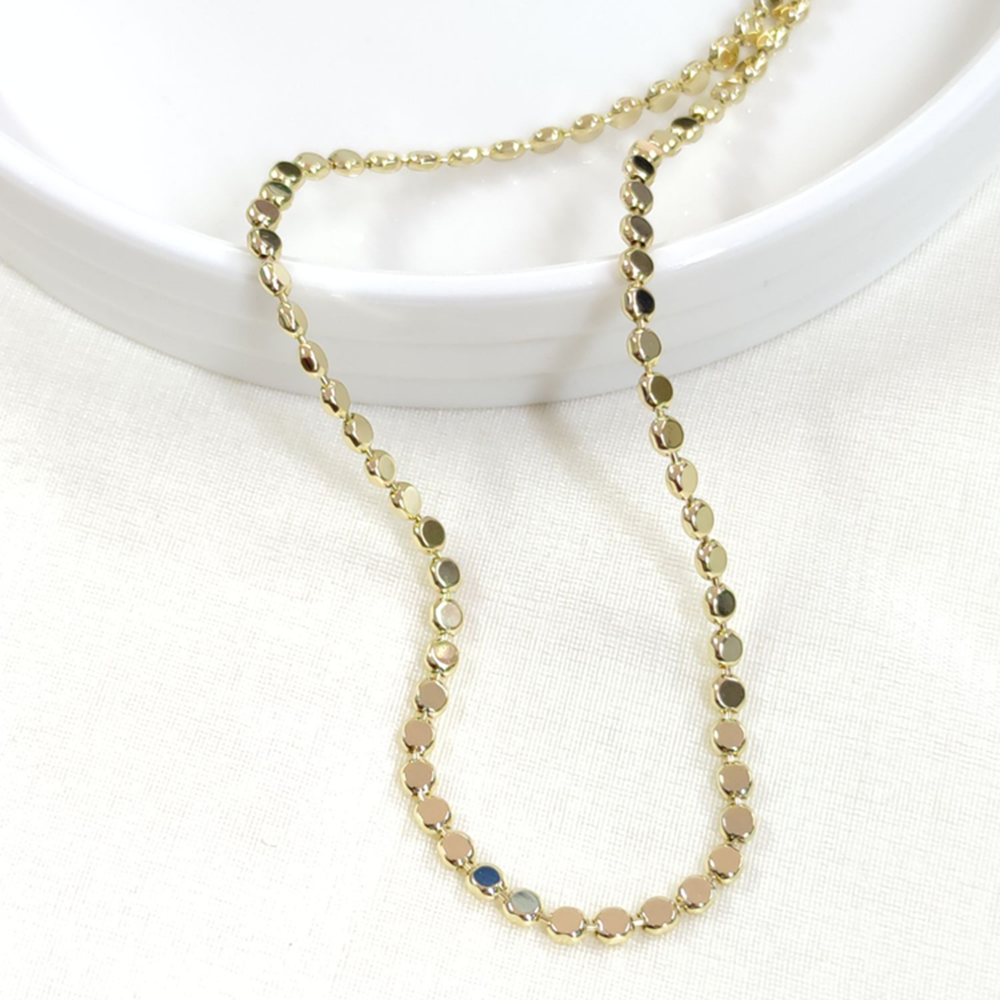 XUPING 3 MM EZME PUL ZİNCİR 50 CM KOLYE GOLD
