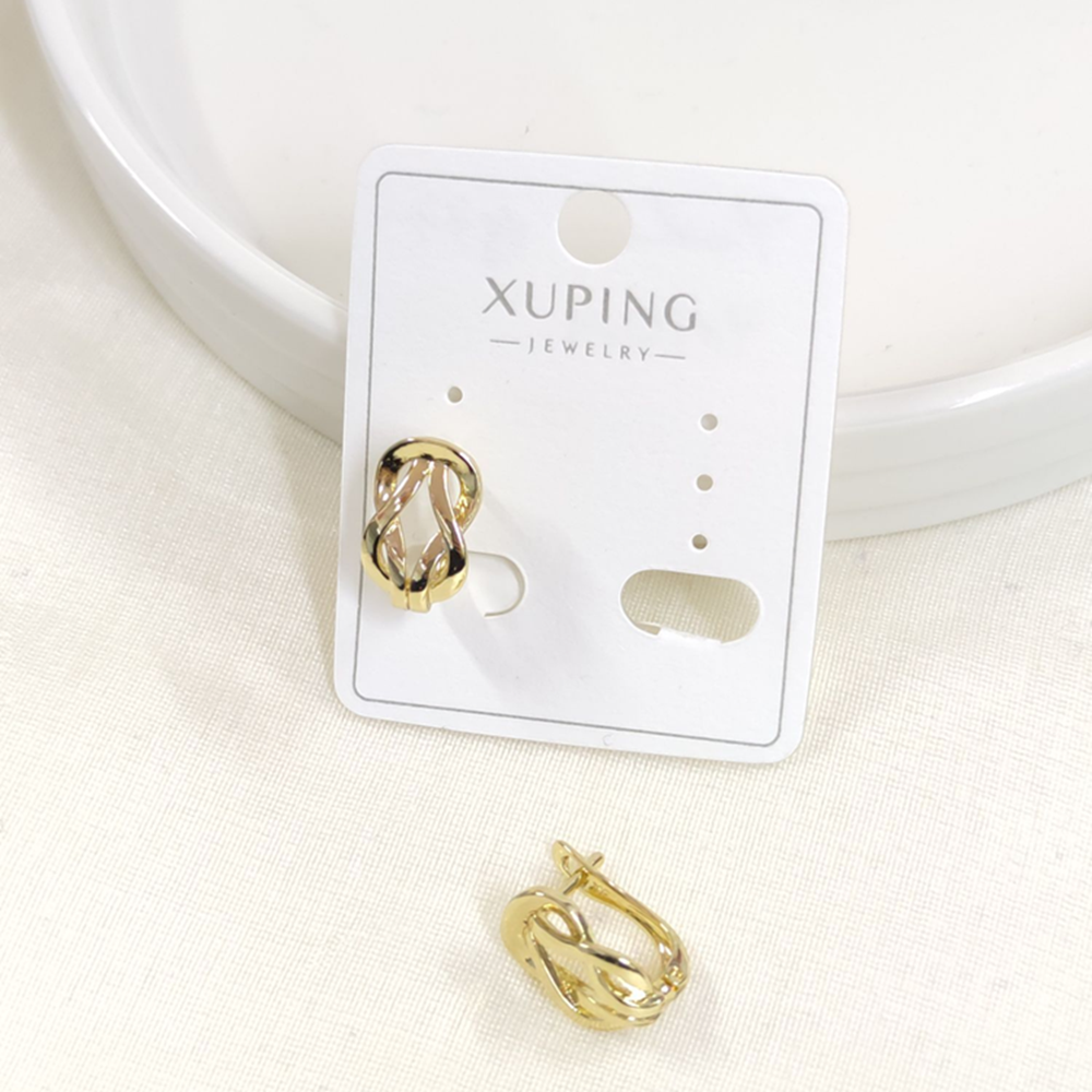 XUPING 10X7 MM DÜĞÜM HALKA KÜPE GOLD