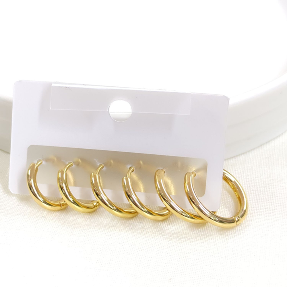 ÇELİK BOMBELİ KOMBİN HALKA KÜPE SETİ