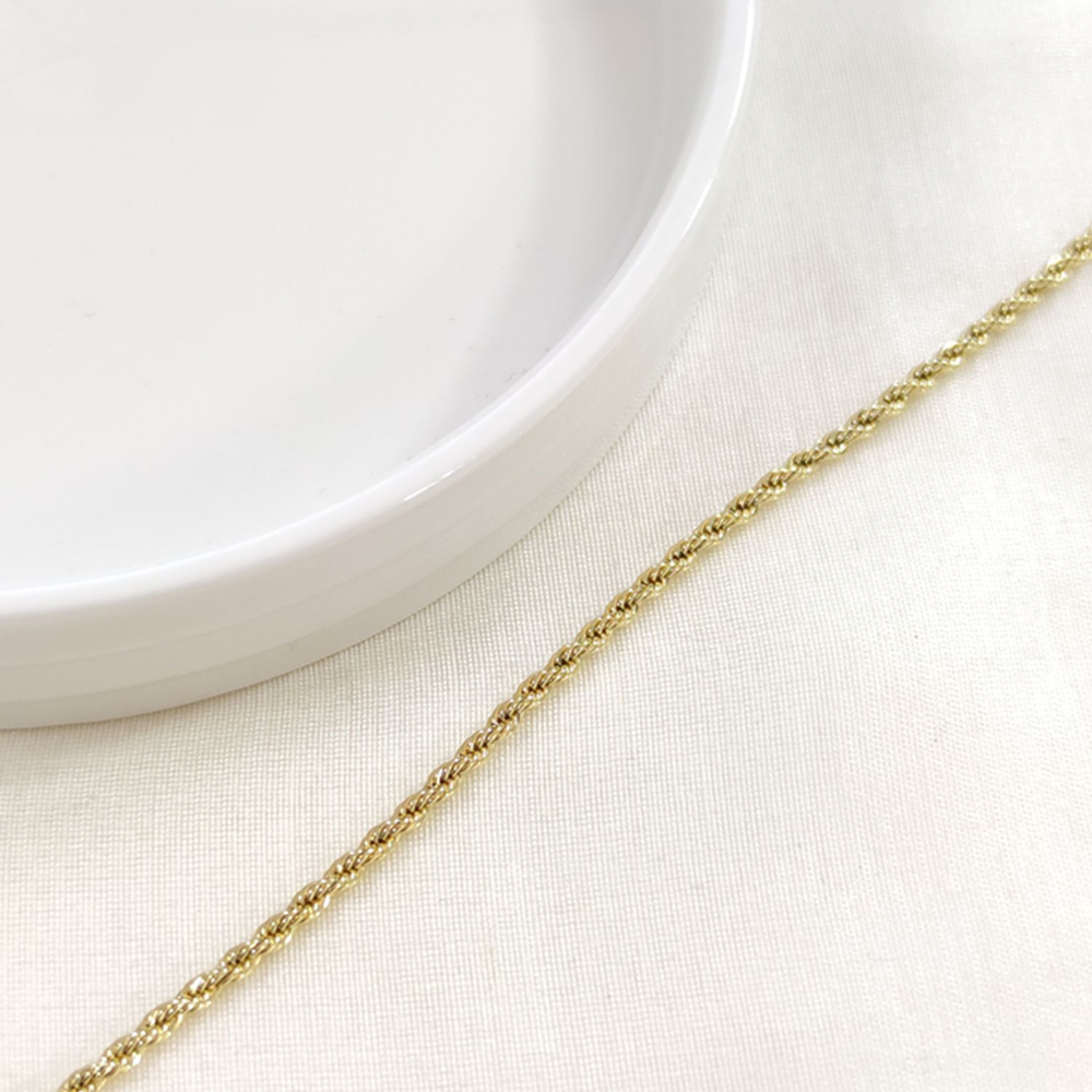 XUPING 2 MM ENİNDE BURGU BİLEKLİK GOLD 19 CM