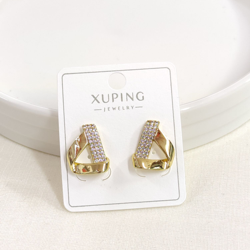 XUPING 15 MM ÜÇGEN ÇİVİ HALKA KÜPE GOLD