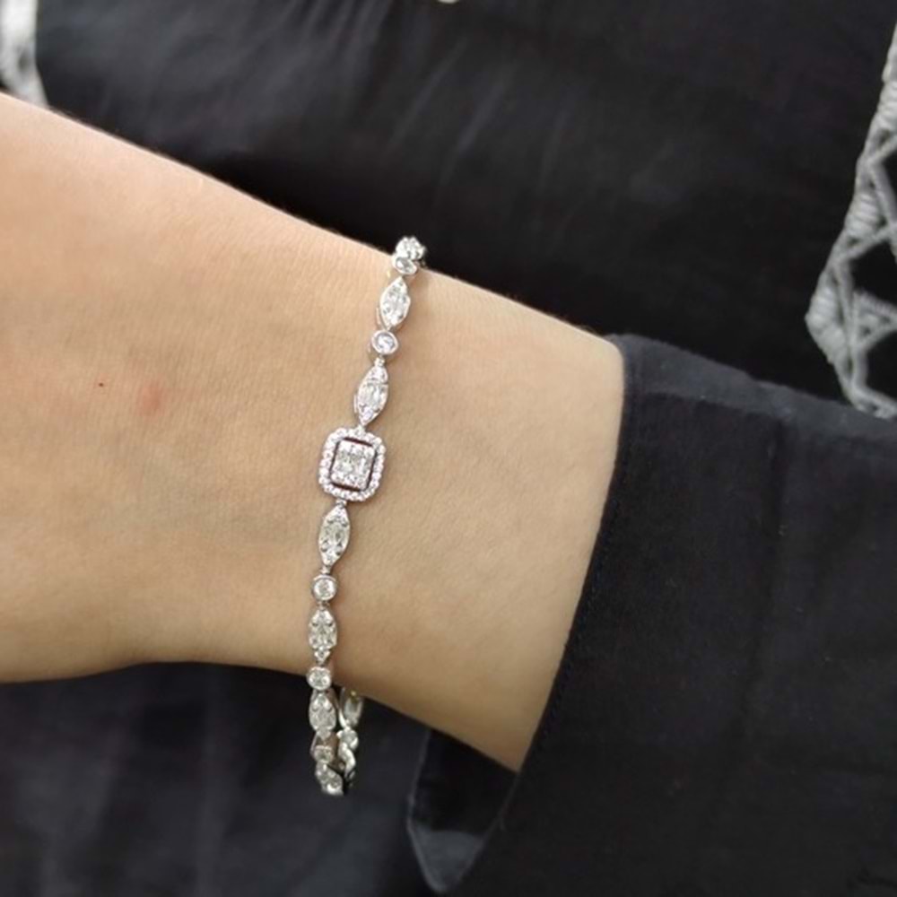 İTHAL MEKİK DETAY BAGET SU YOLU GÜMÜŞ BİLEKLİK