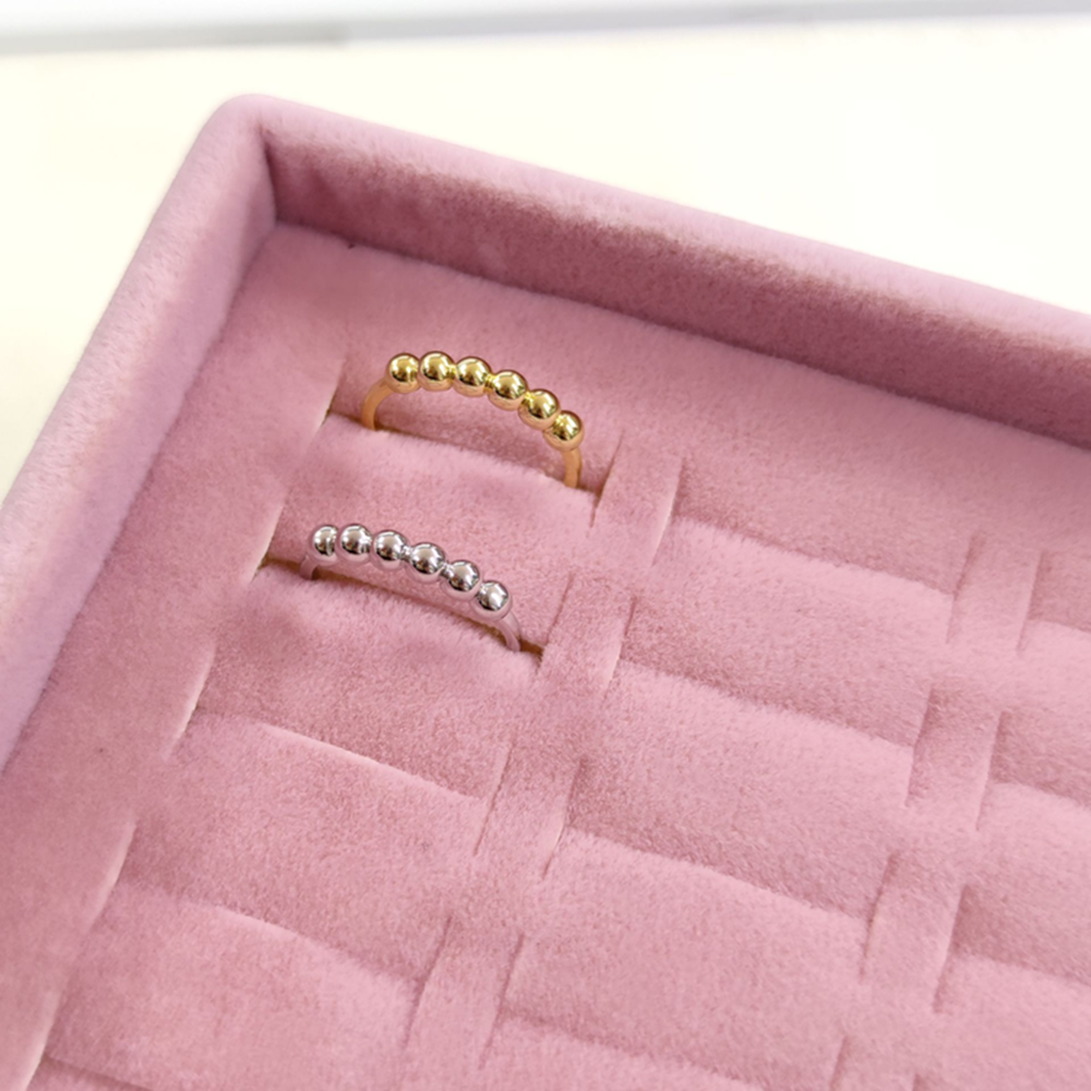 TOP TOP AYARLANABİLİR GÜMÜŞ YÜZÜK - RODYUM BEYAZ