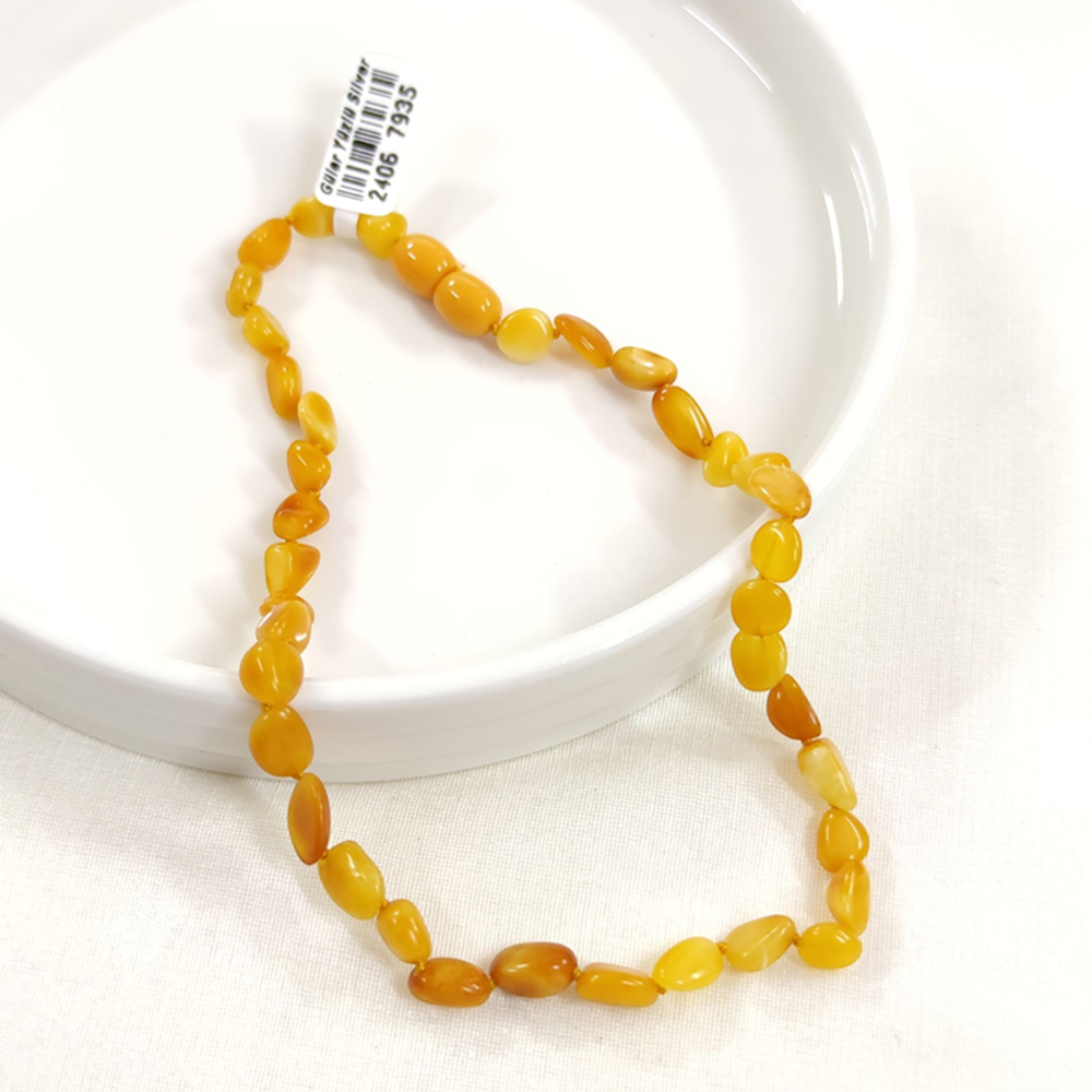 KEHRİBAR DOĞAL TAŞ BEBEK KOLYESİ