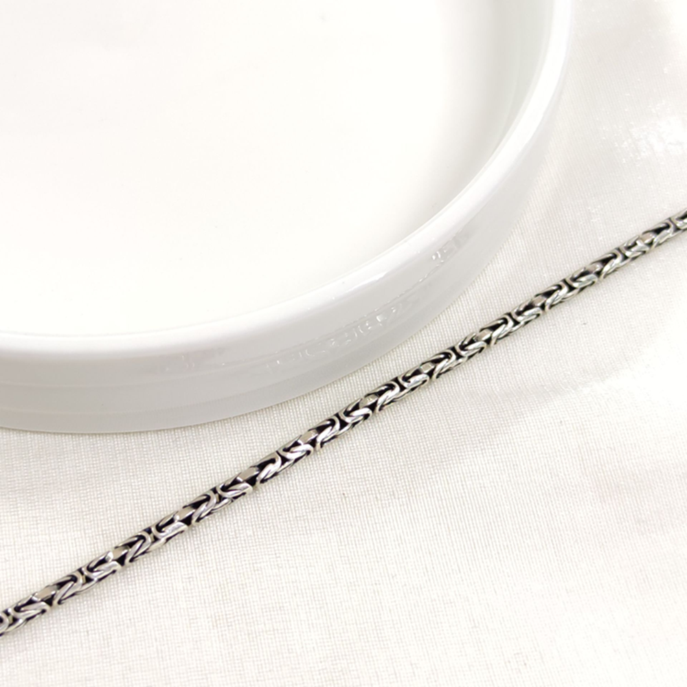 2,70 MM GÜMÜŞ YUVARLAK KRAL ZİNCİR BİLEKLİK 20 CM