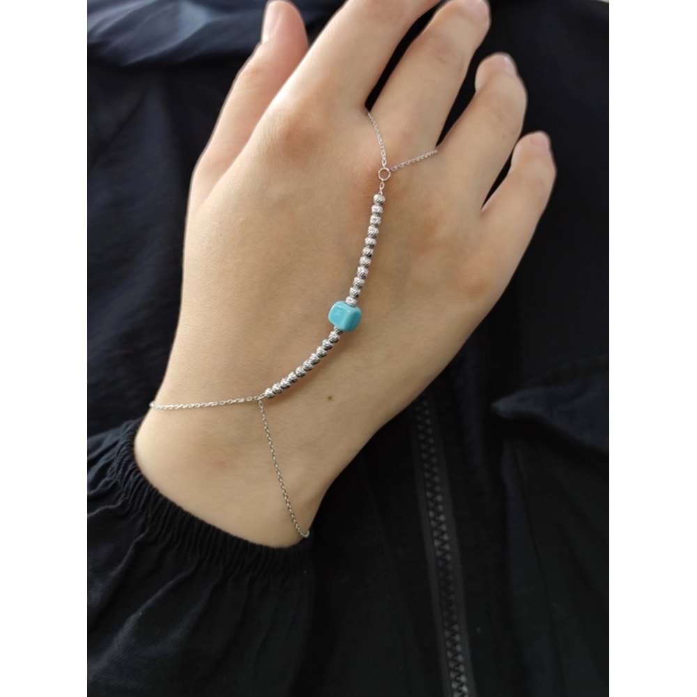 MAVİ BONCUK DORİCA GÜMÜŞ ŞAHMERAN