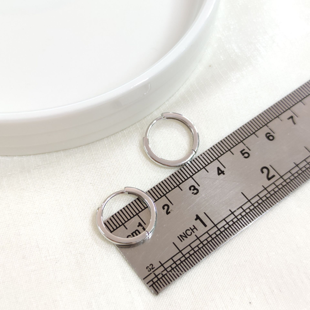 İTHAL 13 MM DÜZ GÜMÜŞ HALKA KÜPE