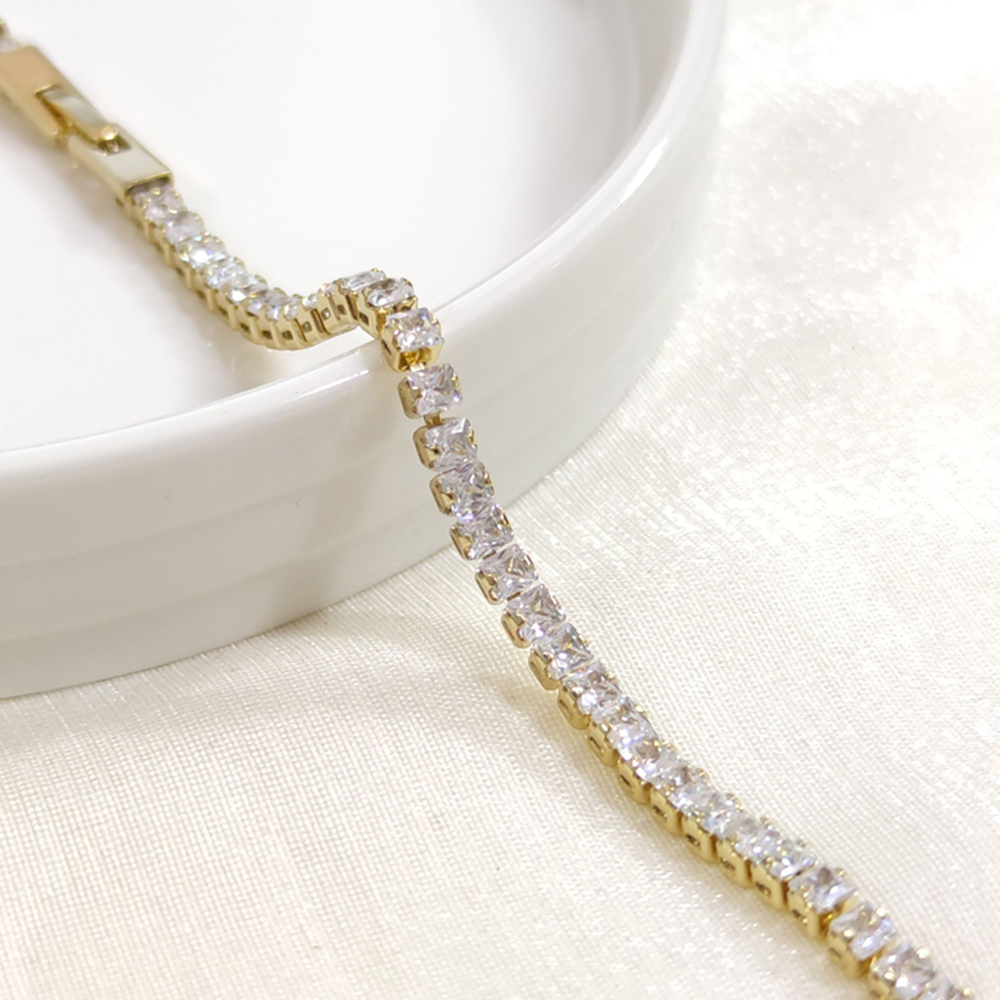 XUPING 3,5 MM BAGET SU YOLU BİLEKLİK GOLD 17+2 CM