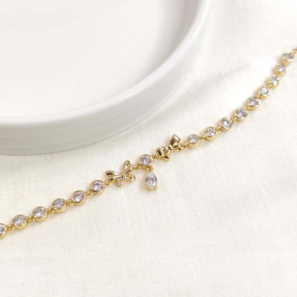 XUPING TAŞLI KELEBEK FİYONK BİLEKLİK GOLD 16+3 CM