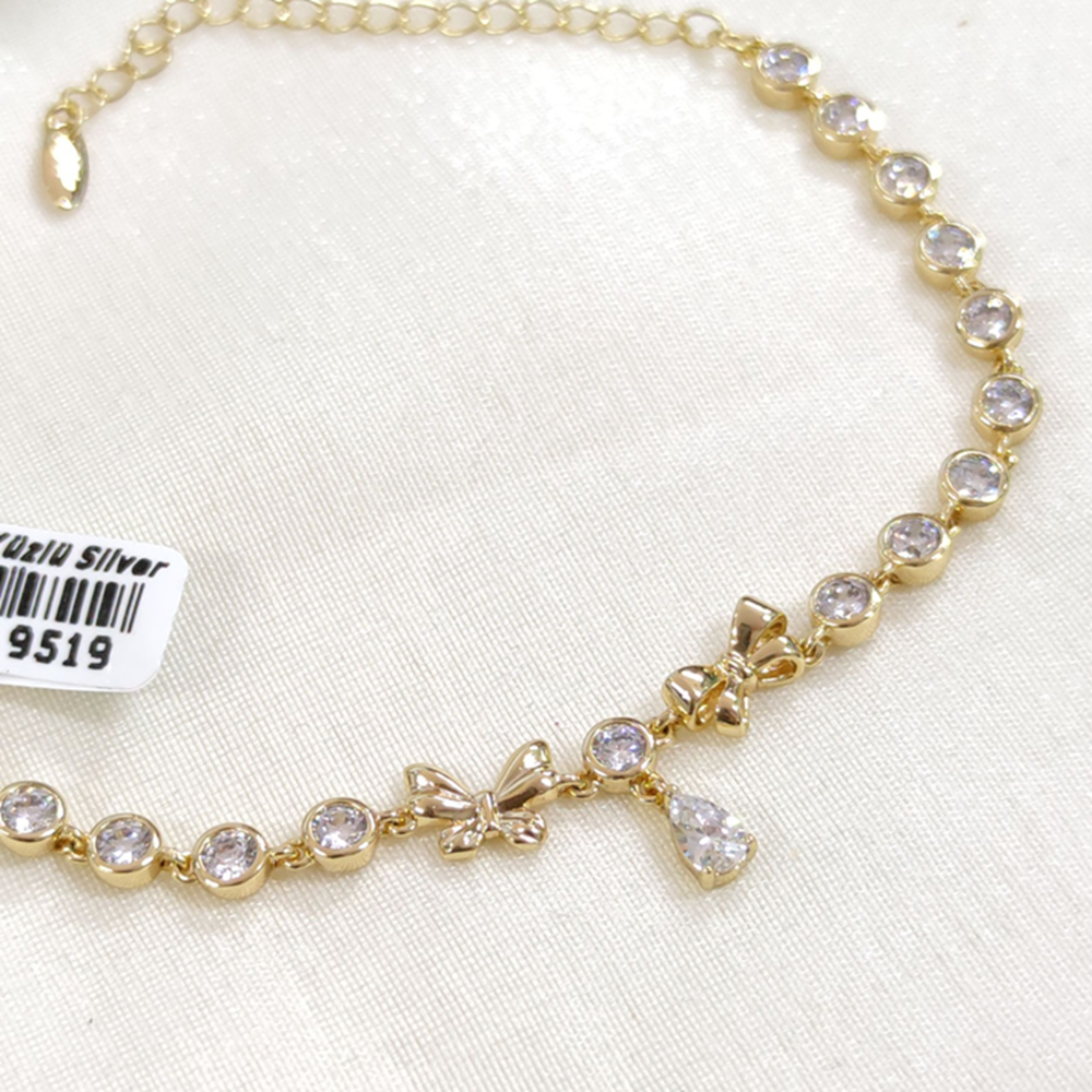 XUPING TAŞLI KELEBEK FİYONK BİLEKLİK GOLD 16+3 CM