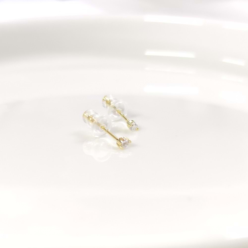 İTHAL 2 MM TEK TAŞ GÜMÜŞ ÇİVİ KÜPE