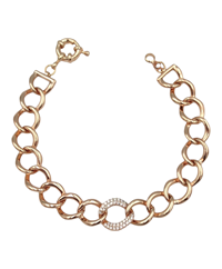 XUPING TAŞ DETAYLI HALKALI BİLEKLİK ROSE