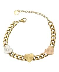 ÇELİK GURMET ZİNCİR ÜZERİ KALP DETAY BİLEKLİK