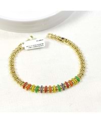 XUPING RENKLİ TAŞLI BİLEKLİK GOLD 17+2 CM