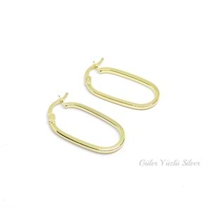 11 MM OVAL İTHAL HALKA GÜMÜŞ KÜPE