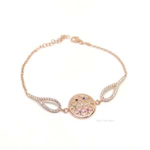 YAŞAM ÇİÇEĞİ GÜMÜŞ BİLEKLİK - ROSE BAKIR