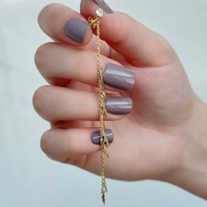 SALLANTILI ŞİMŞEK - TEK - GÜMÜŞ KÜPE - ALTIN SARI