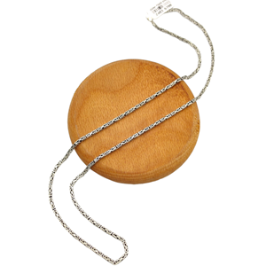 2 MM KARE KRAL GÜMÜŞ ZİNCİR 60 CM