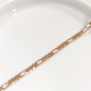 XUPING 5 MM FIGARO ZİNCİR BİLEKLİK ROSE 18 CM