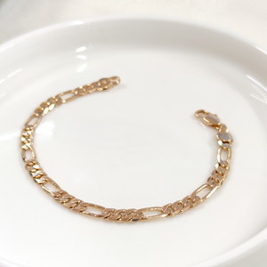 XUPING 5 MM FIGARO ZİNCİR BİLEKLİK ROSE 18 CM