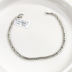 YUVARLAK 2,30 MM KRAL ZİNCİR ERKEK GÜMÜŞ BİLEKLİK 20 CM