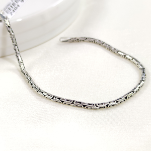 YUVARLAK 2,30 MM KRAL ZİNCİR ERKEK GÜMÜŞ BİLEKLİK 20 CM