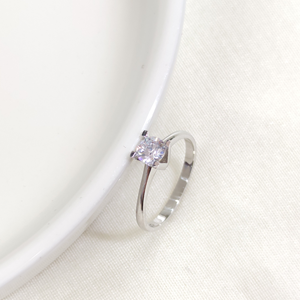 5 MM TEK TAŞ GÜMÜŞ YÜZÜK - 12