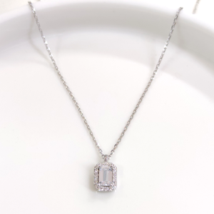 MİNİ BAGET GÜMÜŞ KOLYE 40+5 CM - RODYUM BEYAZ