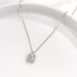 MİNİ BAGET GÜMÜŞ KOLYE 40+5 CM - RODYUM BEYAZ