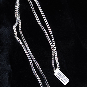 3,5 MM GURMET ERKEK GÜMÜŞ ZİNCİR KOLYE 65 CM