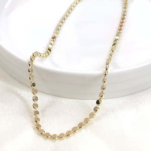 XUPING 3 MM EZME PUL ZİNCİR 50 CM KOLYE GOLD