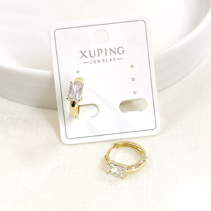 XUPING 12 MM BAGET HALKA KÜPE GOLD