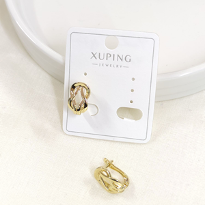 XUPING 10X7 MM DÜĞÜM HALKA KÜPE GOLD