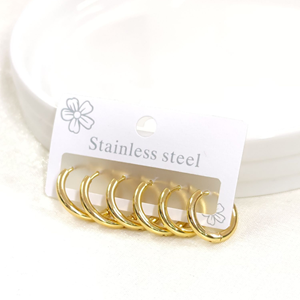 ÇELİK BOMBELİ KOMBİN HALKA KÜPE SETİ