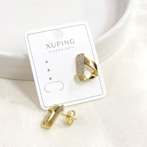 XUPING 15 MM ÜÇGEN ÇİVİ HALKA KÜPE GOLD