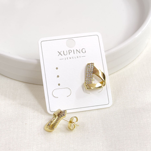 XUPING 15 MM ÜÇGEN ÇİVİ HALKA KÜPE GOLD