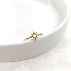 GÜNEŞ AYARLANABİLİR GÜMÜŞ YÜZÜK - ALTIN SARI