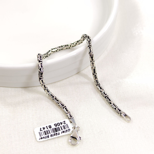 2,70 MM GÜMÜŞ YUVARLAK KRAL ZİNCİR BİLEKLİK 20 CM