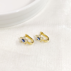 İTHAL LACİ MİNELİ ÇİÇEK GÜMÜŞ HALKA ÇOCUK KÜPE