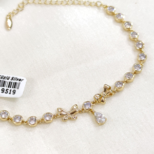 XUPING TAŞLI KELEBEK FİYONK BİLEKLİK GOLD 16+3 CM