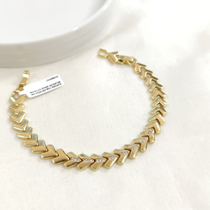 XUPING TAŞ DETAYLI OK BİLEKLİK GOLD 17+2 CM