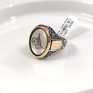 OVAL TUĞRA GÜMÜŞ ERKEK YÜZÜK