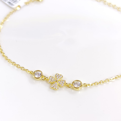 İTHAL TAŞLI YONCA GÜMÜŞ BİLEKLİK 16+3 CM