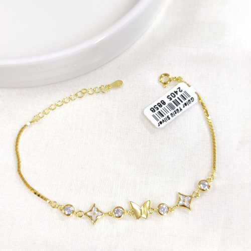 İTHAL SEDEF KELEBEK GÜMÜŞ BİLEKLİK 16+3 CM